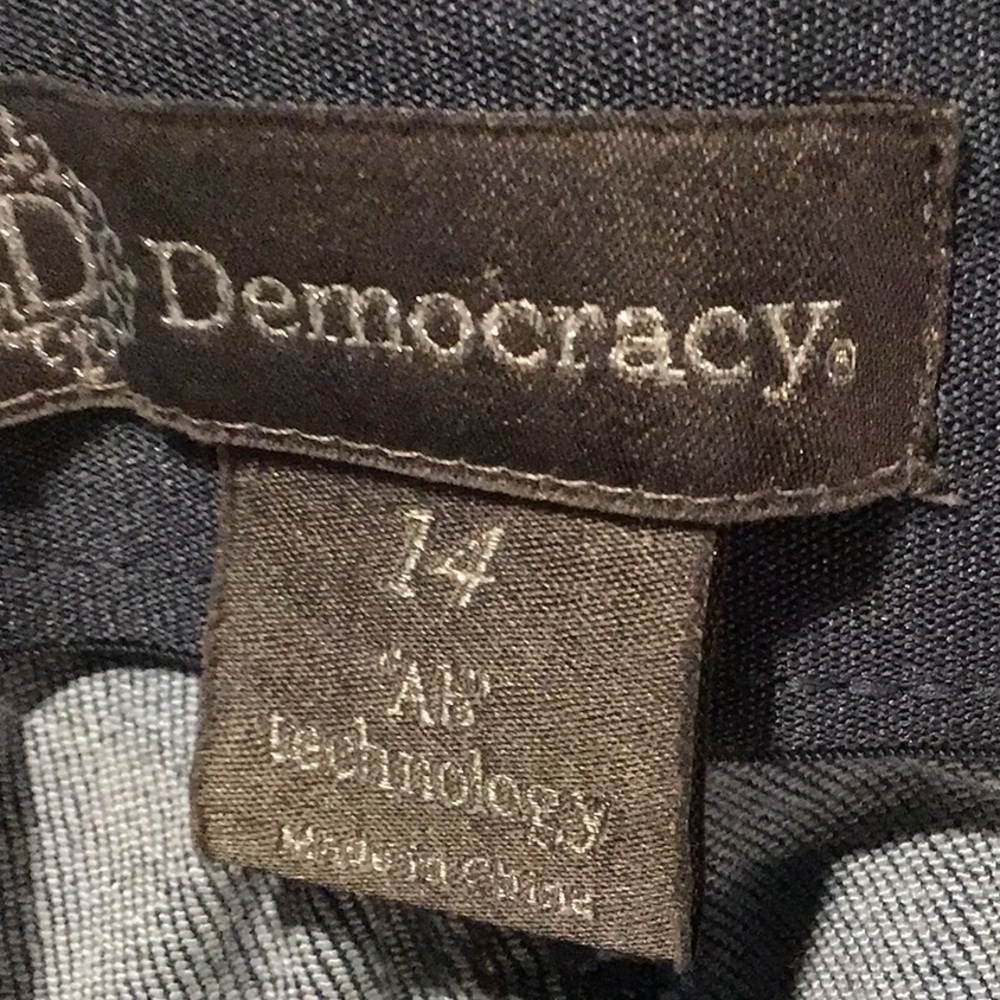 High Rise Jegging w/26.5" Inseam Stretch Jeans Democracy Size 14 sac320 - Picture 4 of 5